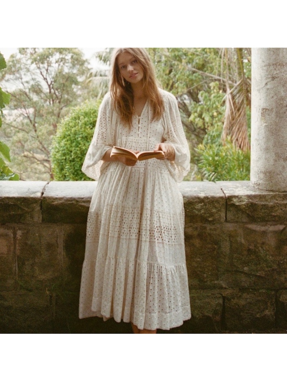 Shona Joy Vivienne balloon sleeve maxi dress